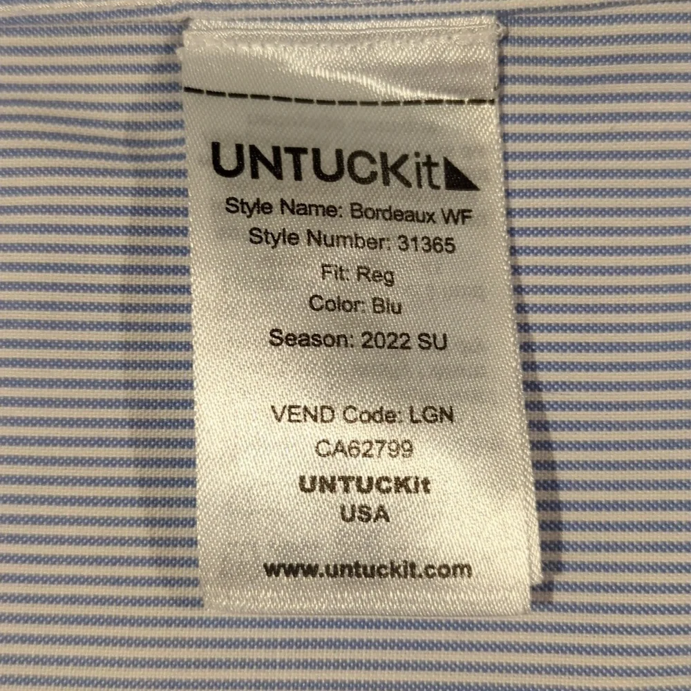 Men's L UNTUCKit Bordeaux Shirt - Picture 4 of 6